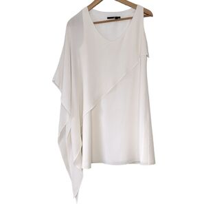 Jaygodfrey Drape Shoulder Tunic Blouse